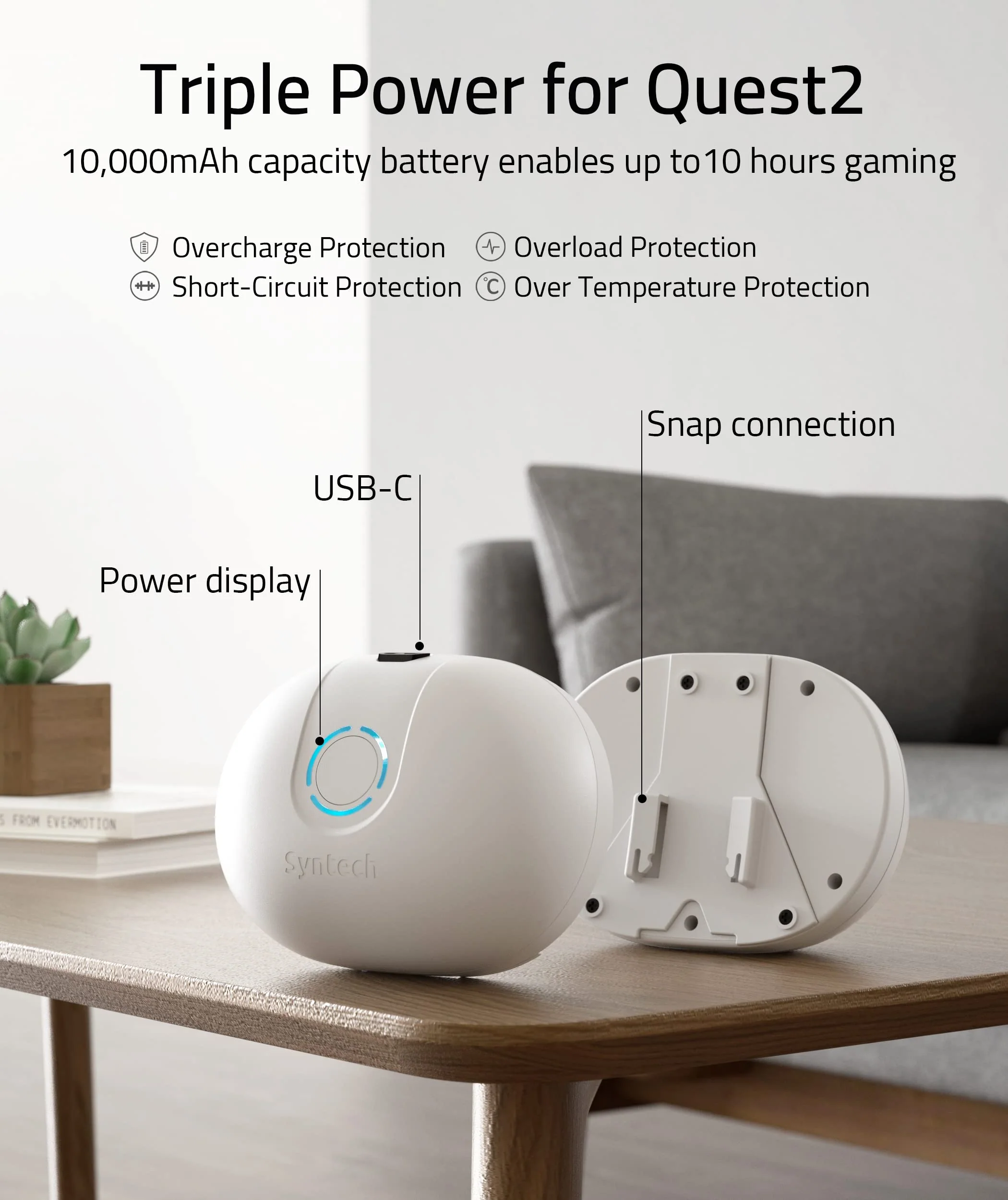 VR Battery Pack Compatible with Meta/Oculus Quest 2/Quest 3 - Image 10
